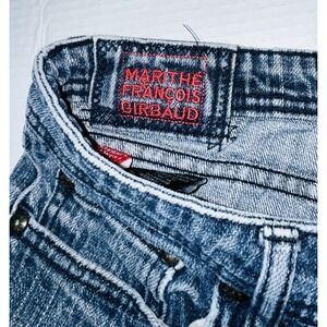 Vintage Marithe Francois Girbaud Jeans Womens 26 Blue Embroidered Y2K Streetwear